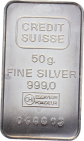 50 Gramm Silberbarren Credit Suisse